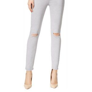 Calvin Klein Womens Ripped Ankle Skinny Fit Jeans